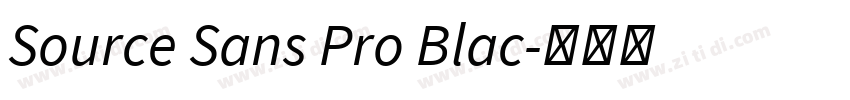 Source Sans Pro Blac字体转换